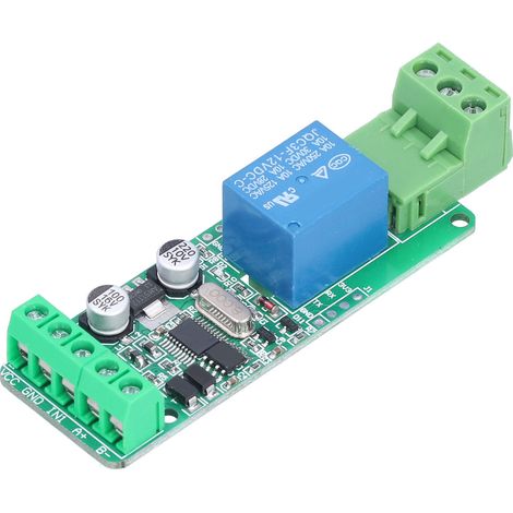Module de commande de relais, carte de commutation, 1 canal d'entrée/sortie, communication RS485 TTL, 12 V (1/5)