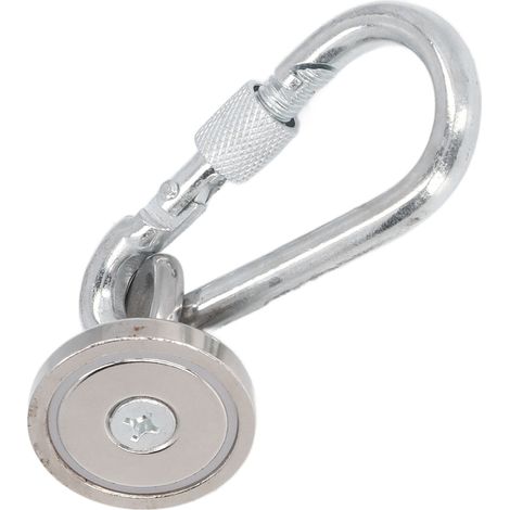 Kit Aimant de Récupération 43kg, Câble 10m, Gants Imperméables, Mousqueton - Aimant de Levage pour Recherche Sous-Marine, Pêche Magnétique et Sauvetage (1/5)