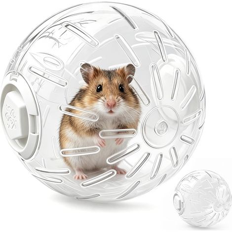 Balle pour hamster - 20 cm - Transparent - Aéré - Pour hamsters dorés et (1/5)