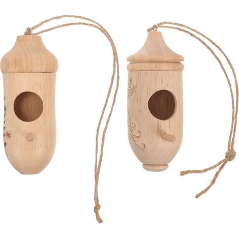 Nichoir en bois pour colibris, décoration extérieure de jardin. Nichoir durable et résistant aux intempéries, au design rustique, conçu pour attirer les colibris. (1/5)