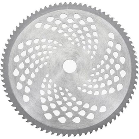 Lame de débroussailleuse en alliage à 80 dents – Lame universelle pour débroussailleuses à dos et latérales – Accessoire pour le débroussaillage et les travaux d'entretien des terrains (1/2)