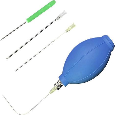Gonfleur d'œufs simple et outil pour œufs vides - Pompe à œuf à un trou et perceuse - Fournitures pour la fabrication d'œufs de Pâques (bleu ukrainien) (1/5)