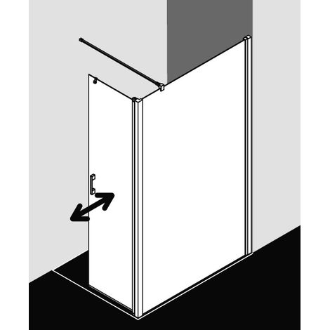 Kermi LIGA Walk-In T1L 1200 x 2000mm silber hochglanz ESG klar