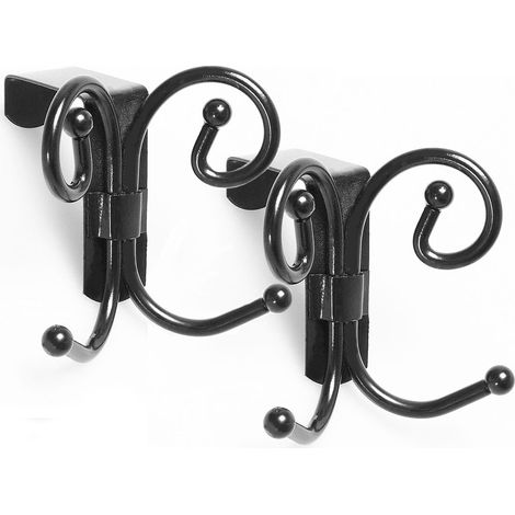 CALICOSY - Porte manteau pour porte imitation fer forgé - Lot de 2 (1/3)