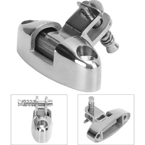 Charnière pivotante de pont pour bimini de bateau de 70 mm/2,8 pouces avec axe amovible, charnières en acier inoxydable pour bateau (1/5)