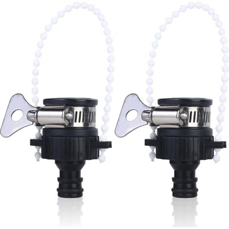 Set di 2 raccordi per rubinetti, raccordi universali per rubinetti da cucina rotondi da 20 a 24 mm, fascetta stringitubo regolabile in acciaio inox