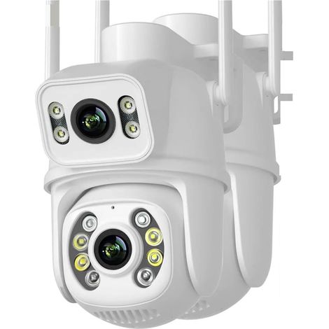 Caméra de sécurité à Domicile 4K 8MP PTZ caméra Double écran Vision Nocturne AI Suivi Automatique extérieur 4MP sécurité CCTV caméra de Surveillance caméra IP(8MP with 128G Card) (1/5)