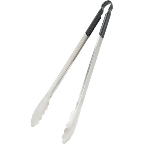 Pince à barbecue en acier inoxydable avec poignée noire, support pour grille, accessoires de barbecue, outil de coupe - AquaForge (1/5)