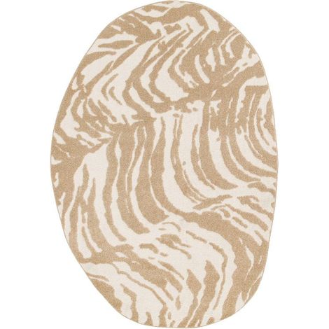 BOBOCHIC - Tapis poils courts ORIAN motif abstrait 200x290 Marron (1/5)