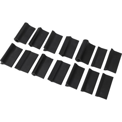 14-teiliges Konturschleifgriff-Set, 3 Formen, aus flexiblem, schwarzem Gummi, für die Holzbearbeitung (1/5)