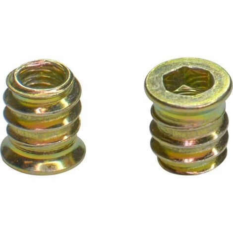 CHOYCLIT Lot de 20 écrous filetés pour meubles en bois M6 x 13 mm