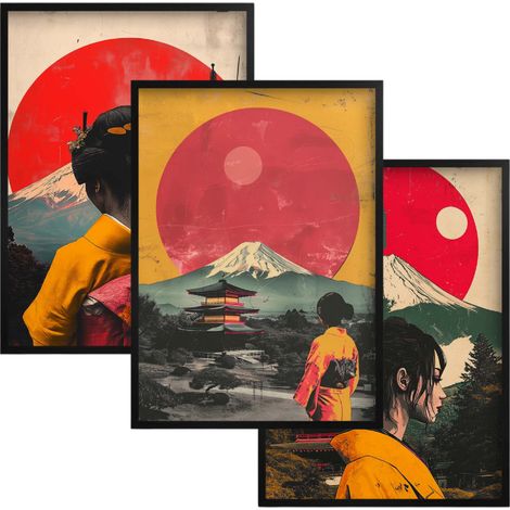 Poster Immagini murali per la decorazione del soggiorno e della camera da letto in stile Japandi (1/5)