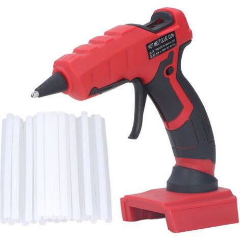 BUNTHAUS Pistolet à colle chaude sans fil, préchauffage rapide, buse isolée, 30 bâtonnets inclus pour le bricolage