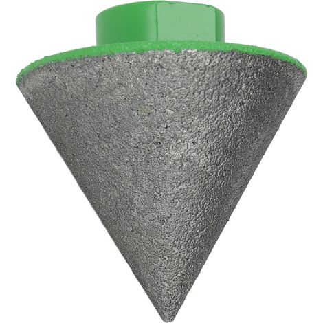 Fraise à chanfreiner diamantée verte M14, utilisation simple, angle de base de 60°, pour le polissage et le façonnage, 50 mm/2 pouces (1/5)