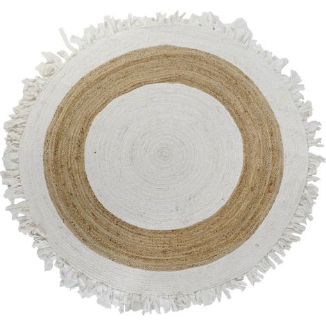 Tapis moderne en coton jute pour intérieur chic - Beige et marron naturel (1/4)