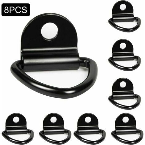 Lot de 8 anneaux d'arrimage en acier inoxydable – Capacité 400 KG – Norme EPI – Pour remorques, camions et bateaux (1/5)
