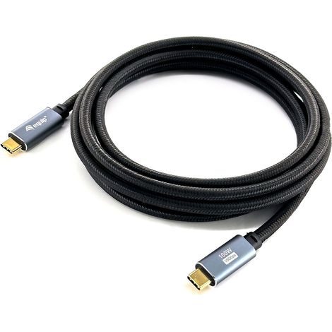 EQUIP 128357 USB 3.2 Gen 2 C-auf-C-Kabel, M/M, 2,0 m, PD100W , 4K/60Hz, 10Gbps