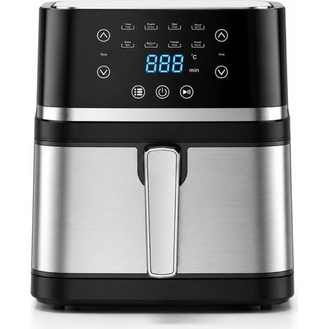 Air Fryer LVTETIA BW-8011D, Friteuse sans huile capacité 6,5L, porte design métal, 1350W, fonction vapeur