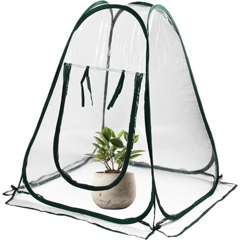 Serre en Film Plastique 70 X 70 X 80 cm - Tente D'Hivernage pour Plantes - RéSistante à l'hiver - Mini Serre pour Balcon et Jardin (1/5)