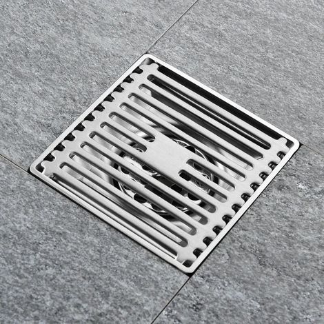 Square stainless steel grid for bathroom, kitchen sink, shower, strainer 15 cm (1/3)