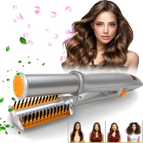Lisseur professionnel 2 en 1 - Lisseur fonctionnel - Température réglable pour cheveux courts et longs, chauffe rapide, boucleur en céramique, idéal pour les voyages - Outil de coiffure idéal (1/5)