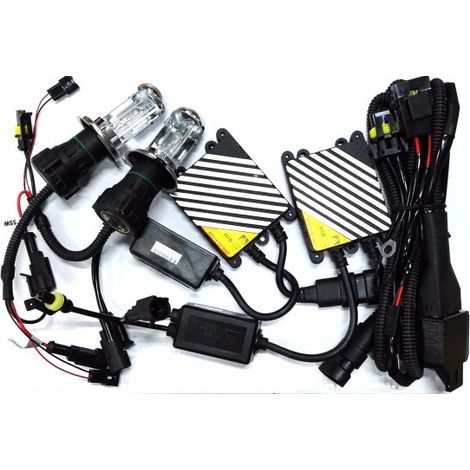 Bixenon H4 H4-3 6000k 55w Hid Headlamp Pair Kit For Car Light Control Unit