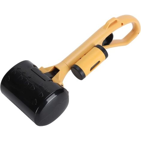 Recogedor de excrementos con soporte para bolsa,para limpieza de exteriores y recogida de excrementos de perro (amarillo y negro) (1/5)