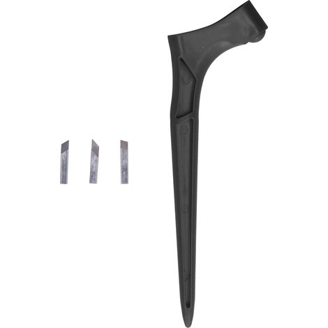 Couteau de sculpture rotatif 360° en acier inoxydable avec 3 lames pour artisanat, scrapbooking et pochoir - Noir (1/5)