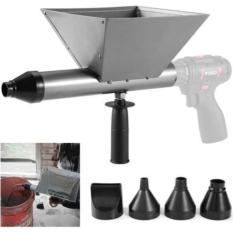 Jointoyeuse,Machine a Projeter Enduit,Pistolet à injection électrique portable avec 4 buses, pistolet à ciment électrique sans perceuse, machine à injection pour l'injection de ciment