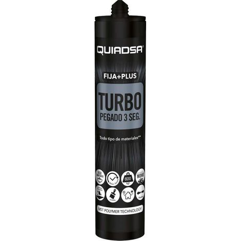 adhesivo turbo quiadsa marron 290ml fija+plus 3seg. 400kg/m2