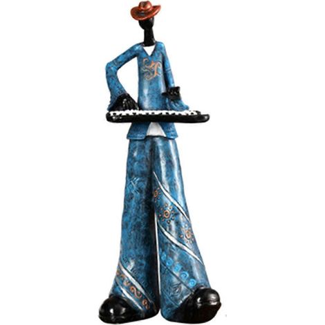Jazzband-Musikerfiguren, Vintage-Musikerfiguren, Harzstatuen B-- (1/5)
