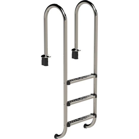 Eichenwald Poolleiter Modell 55 Tiefbeckenleiter enge Ausladung Leiterlänge 959mm 3 Stufen (1/2)