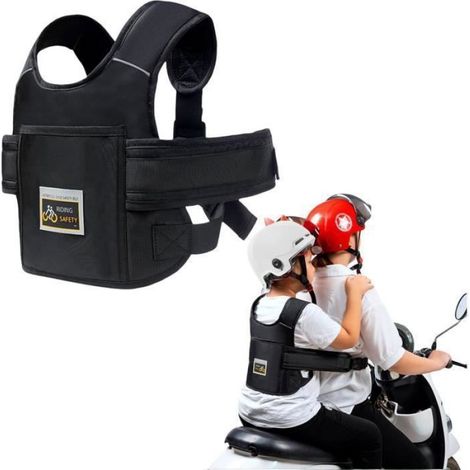 Harnais Moto Enfant Réglable Respirant Réfléchissant Noir 1 Pièce (1/5)