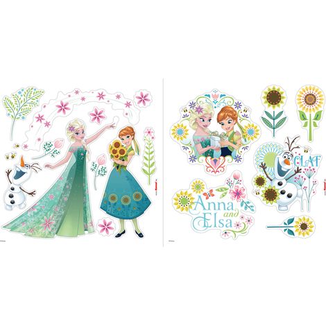 Komar Fenstersticker - Disney Frozen Flower - 30 x 30 cm - Fensteraufkleber - für Kinderzimmer (1/3)