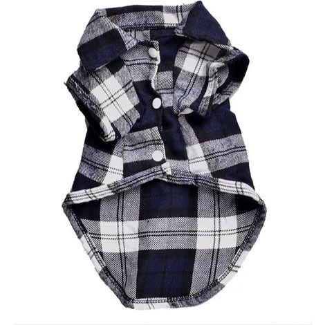 Blouse pour chien Carreaux Bleue ATTENTION GUIDE DES TAILLES (1/4)