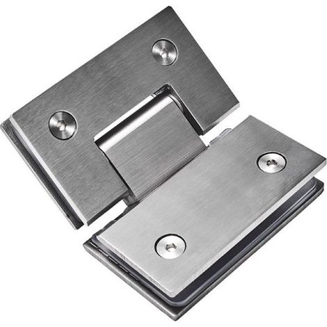 135° Charnière de Douche sans Cadre à Verre Support de charnières Porte Douche 304 Acier Inoxydable 2pcs (1/5)