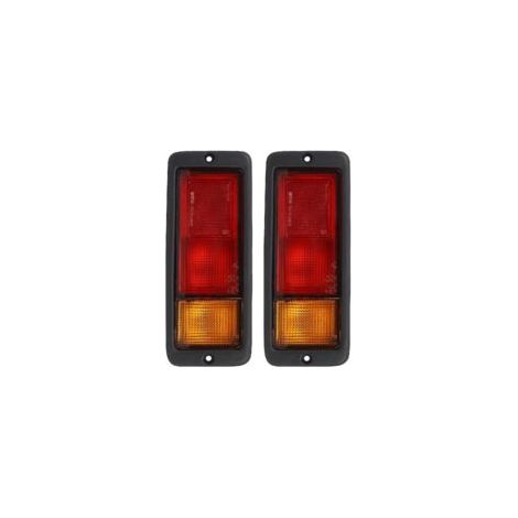 Linke und rechte Rückleuchte für Mitsubishi Pajero 1992–1999 – Rot-schwarzer Kunststoff – Einfache Montage – Perfekte Passform – MB124963