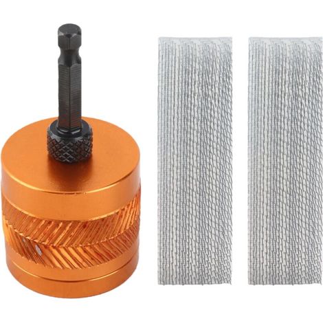 Kit de nettoyage de tubes en cuivre de 1/2 pouce pour perceuse électrique, outil de polissage de tubes en cuivre à tige hexagonale et 2 brosses de rechange (1/5)