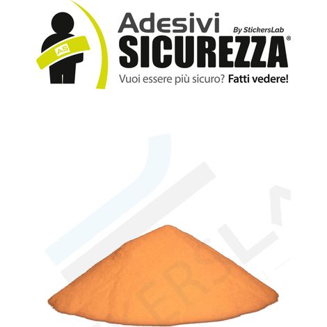 Pigmento additivo polvere luminescente fosforescente si illumina al buio (a base bianca) - Colore: Arancione - Peso: 50 Grammi