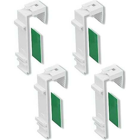Lot de 8 fixations à pince pour store enrouleur Supports adhésifs sans perçage, pièces de rechange et de réparation pour stores de fenêtre (1/5)
