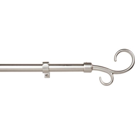 KIT BARRA CORTINA BACULO EXTENSIBLE DE 160 A 300cm PLATA STOR PLANET (1/4)