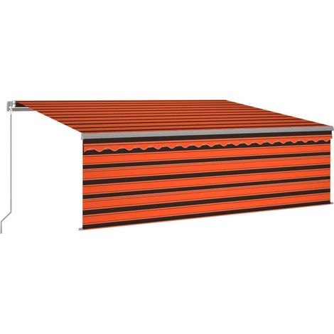 Maison Exclusive - Tenda Sole Retrattile Manuale Parasole 4x3m Arancione e Marrone