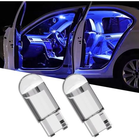 Lot de 2 ampoules LED T10 - Ampoules auto - Accessoires auto - Éclairage intérieur - 5 W - LED T10 - Éclairage de portières - 12 V - Blanc (1/5)