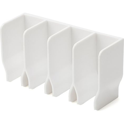 Support mural multi-compartiments pour nettoyant visage, grande capacité, organisateur mural pour crème mains et dentifrice, blanc (1/4)