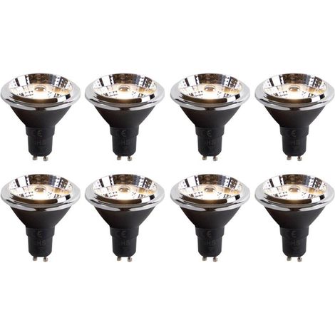 Luedd Ampoule LED - set de 8 - GU10 - 6W - 3000K 475LM - dimmable (1/4)