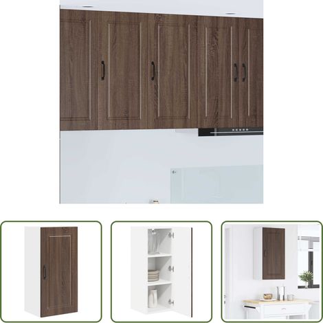 Holzschrank - Küchenschrank Braun Eichen-Optik 40 x 31 x 80 cm Holzwerkstoff (1/5)