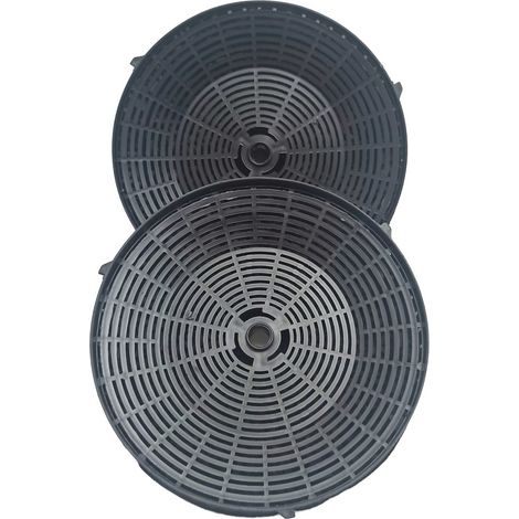 Aktivkohlefilter rund für Dunstabzugshauben von AEG Typ 57, Bosch 12020221, Elica u.a. Doppelpack