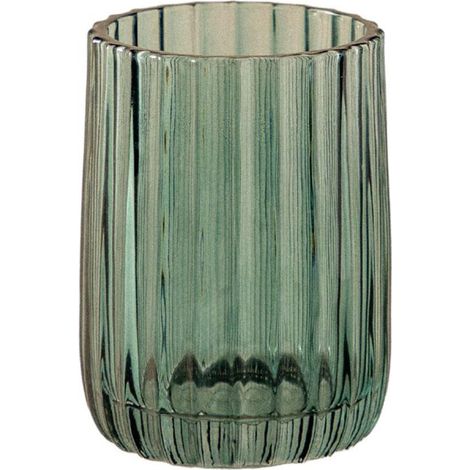 COSMIC Toothbrush Holder Tumbler, Glass, 8cm, Bluish Green, Lido Collection (1/5)