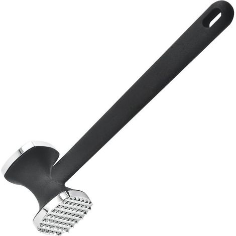 Attendrisseur de Viande, Marteau à Viande, Marteau à Steak, Marteau à Double Face pour Attendrir la Viande, Marteau à attendrir avec Manche Antidérapant pour Steak, Poulet, Argenté, Côtelettes (1/5)