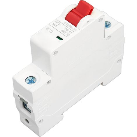 Disjoncteur unipolaire 32A 250V DC pour rail DIN, capacité de rupture 6000A, protection des circuits (1/5)